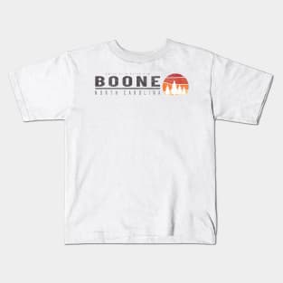 Visiting NC Mountain Cities Boone, NC Camping Kids T-Shirt